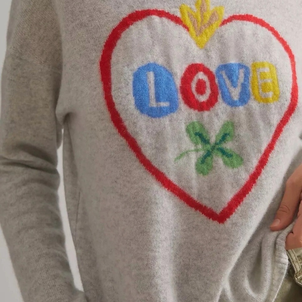 Anthropologie Nathalie Lete Love Cashmere Sweater Sz XS - Picture 6 of 14